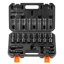 360 Degree Swivel Impact Sockets Set 14pcs 6-Point 3/8in Drive Socket Set