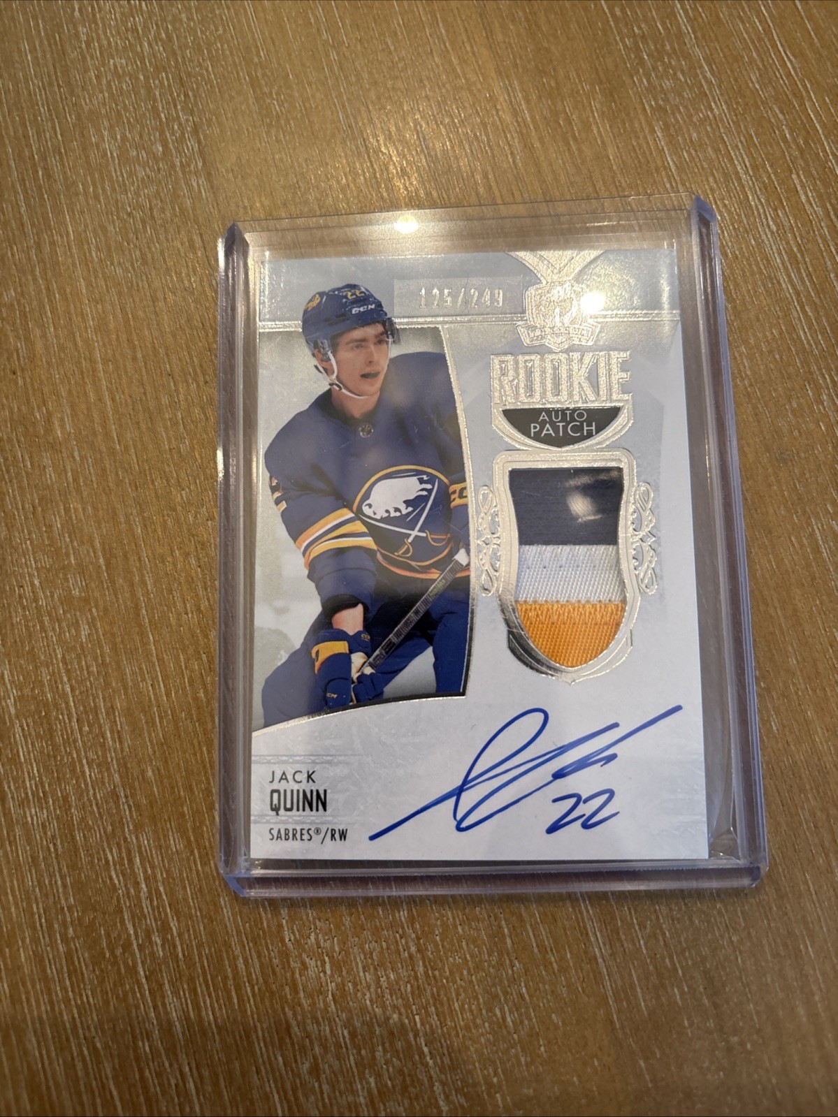 JACK QUINN 2022 UPPER DECK THE CUP - TRUE RPA ROOKIE PATCH AUTO RC /249