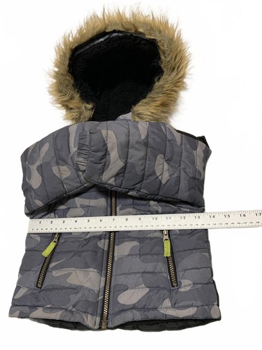London Fog Kids Size 3T Black Fleece-Lined Winter Coat Faux Removqble Fur Hood - Picture 10 of 12