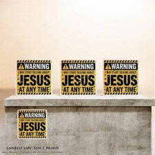 3 PACK - ONLY JESUS SAVES 2  VINYL DECAL STICKER GOD CHRISTIAN FAITH SET LOT