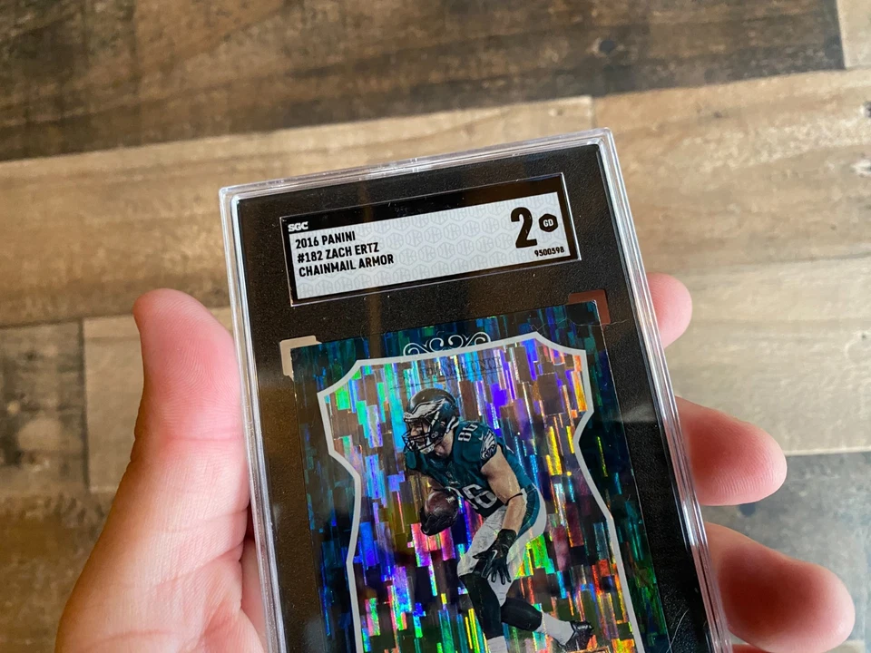 Zach Ertz Panini Card 2016 SGC GD 2 Philadelphia Eagles Chainmail Armor 182 NFL - Image 2 of 4