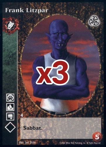 Lot von 3 Karten: Frank Litzpar [Drittes Set] - VTES Karte - Bild 1 von 2