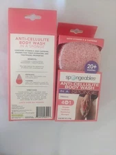 2 Hibiscus Bathing Sponge with Cellulite Reduction Exfoliating and Moisturizing 