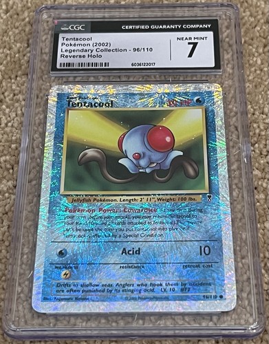 Pokemon CGC 7 Tentacool - Colección Legendaria - 2002 - 96/110 - Holograma Inverso - Imagen 1 de 2
