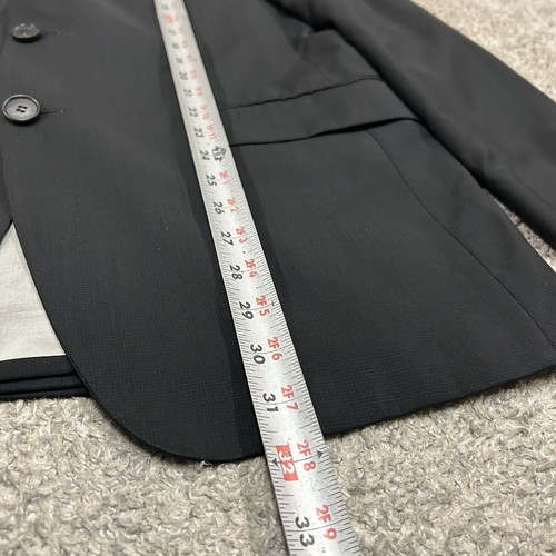 Hugo Boss Super 100 Suit Men's 40R Pants 32X30 Black Wool USA Made (Flaws) - Picture 11 of 17