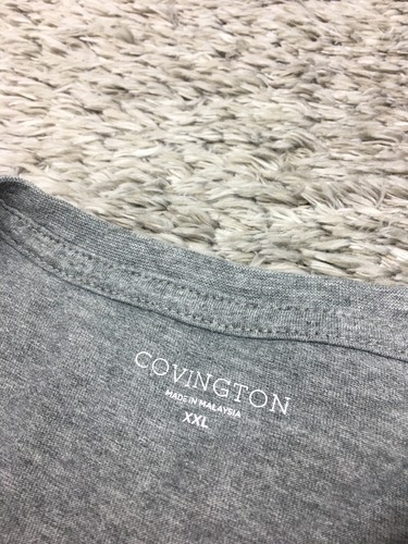 Camicia Covington uomo taglia 2XL grigia manica corta misto cotone - Foto 4 di 12