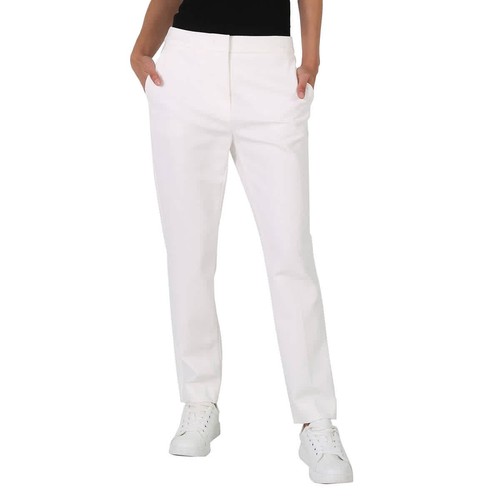 Max Mara Ladies Pegno White Viscose Jersey Trousers, Brand Size 38