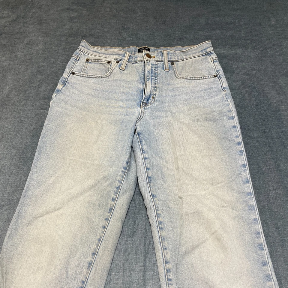 Re Imagined By J.Crew Jeans Womens 28x26 Blue Denim Essential Straight Raw Hem - Image 4 of 4