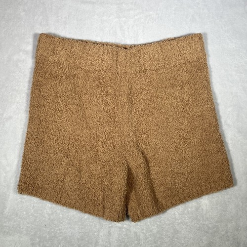 Skims Cozy Knit Set Womens 2X/3X Camel Brown Sherpa Sweatshirt Shorts Loungewear - Picture 12 of 17