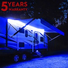 RV Awning Camper 16ft RGB Beam Color Changing LED Strip Light Kit, 5M Lights US