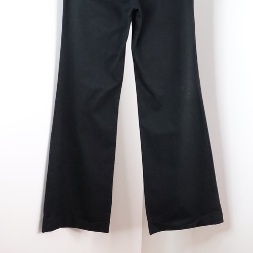 Pantalone donna Trina Turk 6 nero cotone denim twill gamba larga vita bassa - Foto 6 di 8