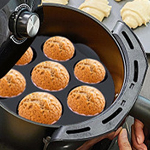 Silicone Muffin Pans for Baking 7-Cup Nonstick Cupcake Mold Chocolate Tins - Picture 9 of 12