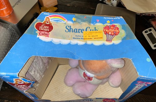 1986 KENNER CARE BEARS CUBS SHARE CUB SHARE BEAR NEW VINTAGE Rare! - Picture 7 of 8
