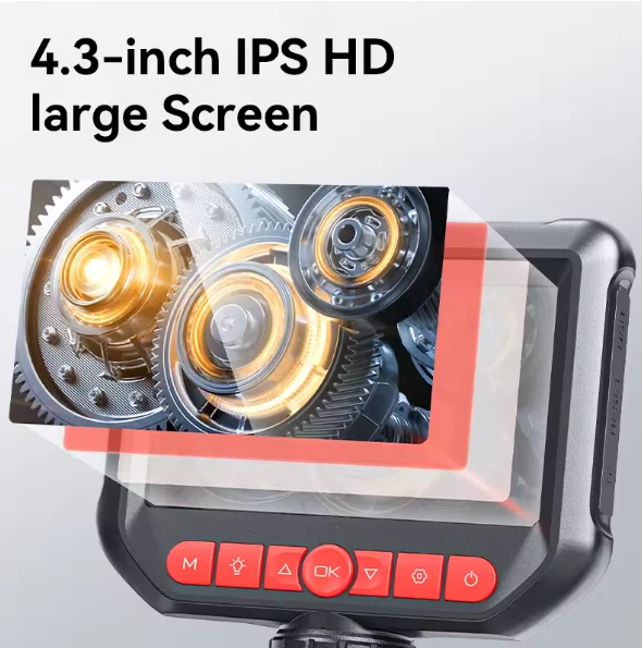 4.3in HD Borescope Camera 8mm 2-Way Articulation Industrial Snake Scope auto car - image 3 of 4