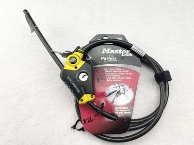 6 Foot Master Lock Python Adjustable Locking Cable New In Package With Keys