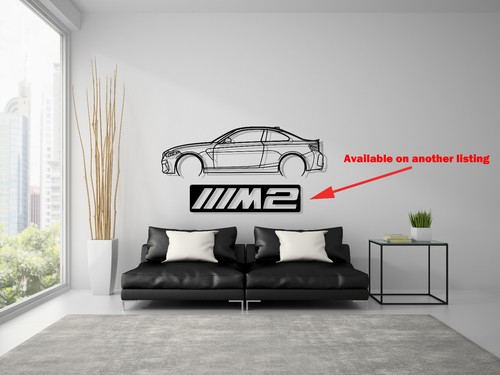 BMW F87 M2 Series Silhouette Steel Wall Decor Decoration COMPETITION CS 2 SERIES - Picture 5 of 9