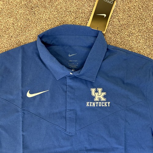 Nike Men's Kentucky Wildcats Polo Shirt Size L Blue NCAA Football NWT $85 - Imagen 3 de 12