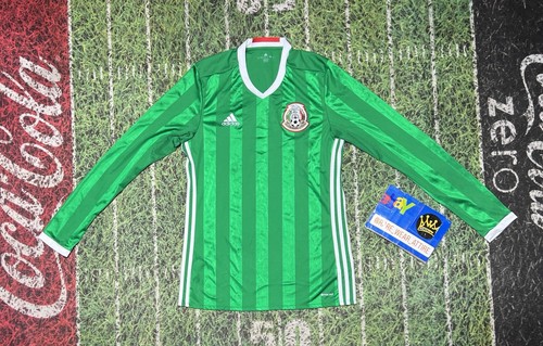 MEXIKO 2016 2017 SHIRT TRIKOT LANGARM ADIDAS Gr. M GRÜN 9748