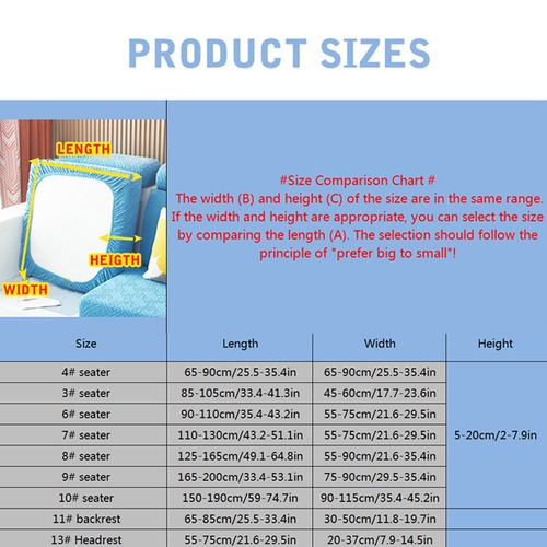 Elastic Stretch Sofa Seat Cushion Cover Lounge Couch Slipcover Protector 1pc - Picture 4 of 19