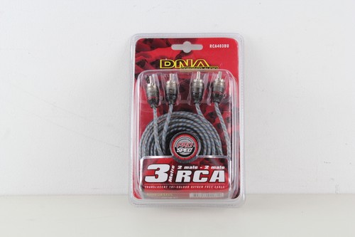 DNA 2 MALE RCA TO 2 MALE RCA PRO SPEC CABLE - BLUE 3 METRES RCA403BU - Picture 2 of 3