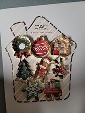 Cook With Color 8-Piece Gold Stainless Steel Holiday Cookie Cutters New