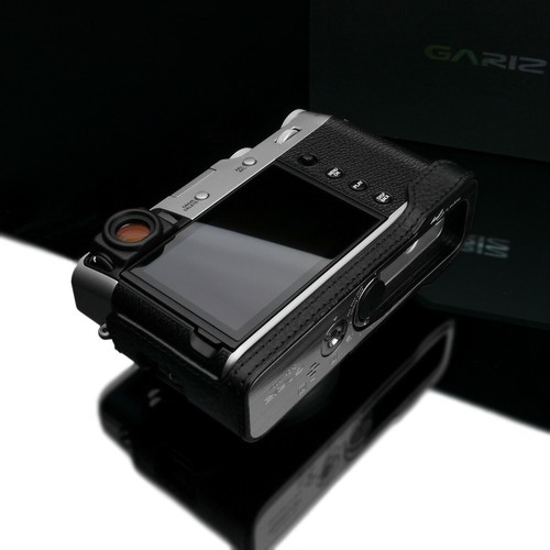 Media funda de cuero genuino Gariz HG-X100VBK para Fuji X100V, negra - Imagen 7 de 8