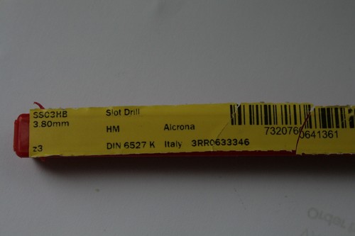 DORMER S803HB 3.80mm dia. 3 Flute Slot Drill ( 3RR0633346 ) - Picture 3 of 3