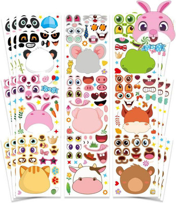 27 PCS 15cmx 21cm Aufkleber Kinder Sticker Set Make-a-face Sticker Kinder DIY Ge