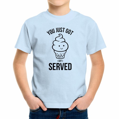 You Just Got Soft Served Ice Cream Cone Shirt Boy Kids Toddler Tee Youth T-Shirt - Picture 6 of 24