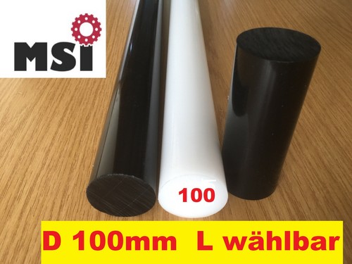 Rundstab Aus POM Schwarz – 20 Mm X 500 Mm, Kunststoffstab, Zerspanbar, Chemikalienbeständig, Für Gleitlager & Zahnräder