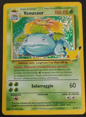 Pokemon Venusaur Base Set Holo Großes Fest 25th Anniversary Deutsch 