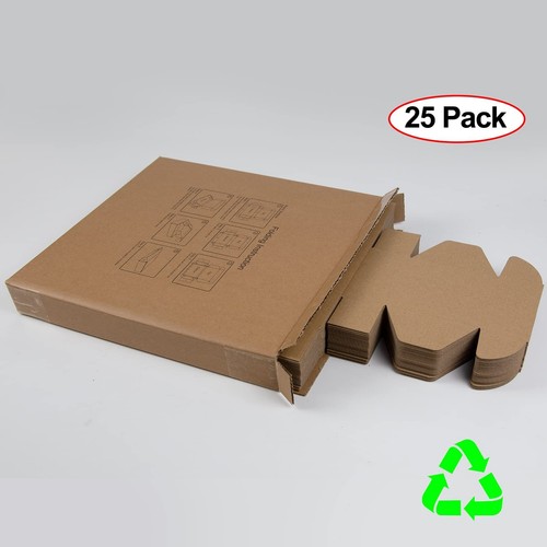 Brown Corrugated Cardboard Shipping Boxes 4" x 4" x 2" Small Business 25 Pack - Picture 6 of 6