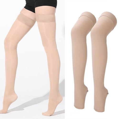 23 To 32mmHg Compression Stockings Open Toe Thigh High Graduated Compression GHB - Picture 8 of 32