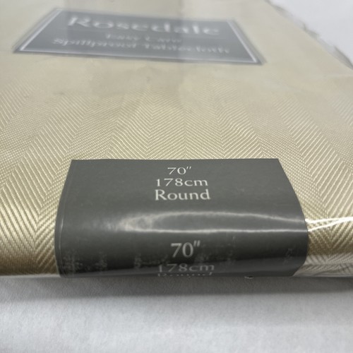 Roesdale Auslaufsicher Tischdecke 70" Rund Beige - Bild 7 von 7