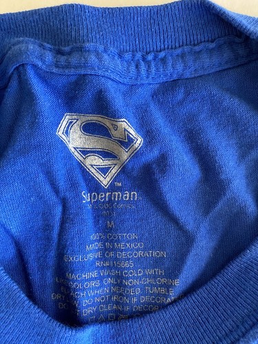 Superman t-shirt easy Halloween costume men's sz M - Picture 4 of 5