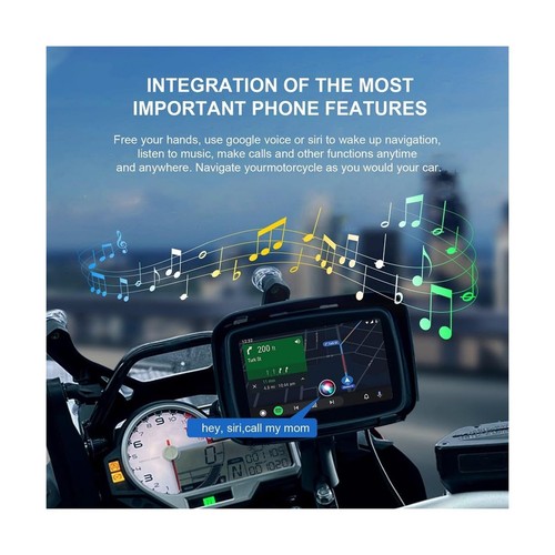 Sunweyer Portable Carplay Wireless Android Auto for Motorcycle,5 Inch IPX7 Wa... - Picture 4 of 9