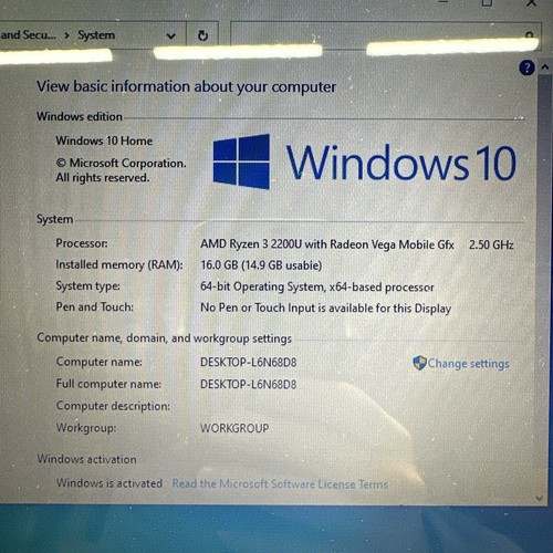 Acer Aspire 3 A315-41-R3RF Ryzen 3 2200U 2.5ghz 8GB 120GB SSD Windows 10 Home - Picture 11 of 13