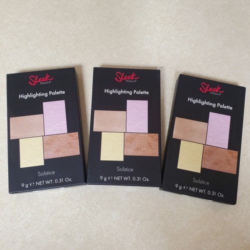 Lot of 3 SLEEK Highlighting Palette SOLSTICE Face MakeUp SEALED NEW, 9g / 0.31oz - Picture 4 of 13