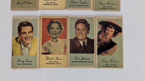 '40s/'50s 8 Engrav-o-tints Celebrity Card Peerless Weighing & Vending Litho - Picture 3 of 4
