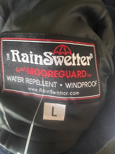 Rainswetter Hoodie Mens Large Vintage New w/ Tags Golf Sweatshirt Navy Blue - Picture 4 of 4