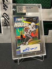 Skyy Moore # Chiefs # 2022 Leaf Valiant RC TAKE IT TO THE HOUSE NAVY BLUE 1/1 