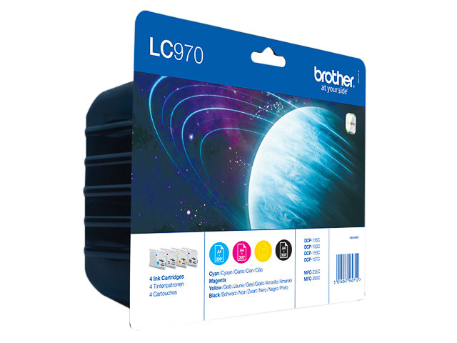 Pack de 4 cartouches LC970 Brother pour réussir tous vos dossiers de bureau à la maison