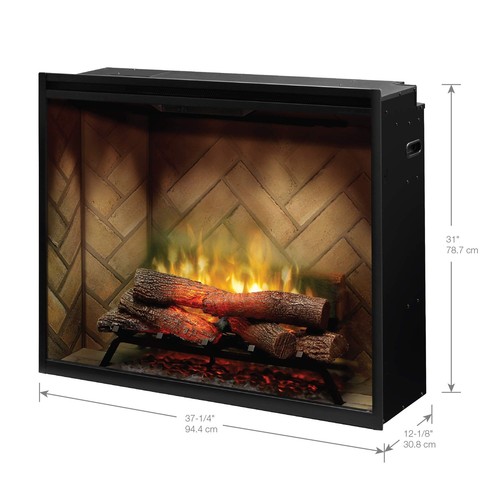 Dimplex Revillusion 36" Portrait Built-in Firebox 4435/6739/8786 BTU Herringbone - Picture 5 of 5