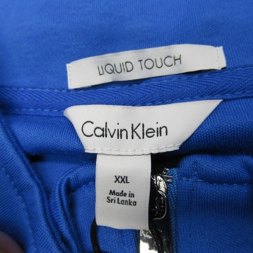 Calvin Klein Shirt Men XXL Blue Liquid Touch Pullover Long Sleeve Activewear NEW - Picture 4 of 13