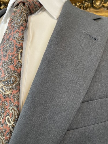 Daniel Cremieux Collection 44L 38 x 32 USA MADE 2Pc 100% Wool Gray 2Btn Suit - Picture 8 of 15