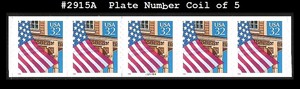 US-2915A-MNH-PNC5-Pl-66666A-P-V-Flag-Over-Porch-s-a