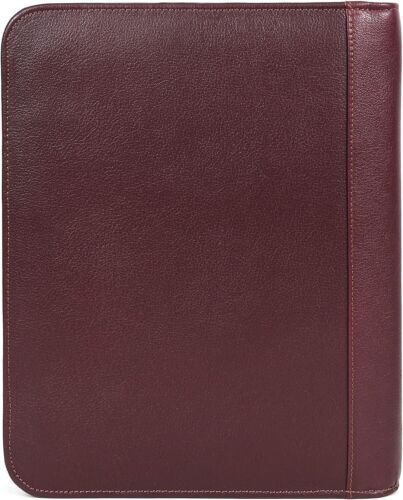 Zippered Genuine Leather Business Portfolio | Easy to Carry Organizer - Picture 4 of 6