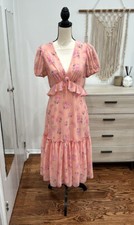 NWT Love Shack Fancy X Target Fleur Pink Floral Dress Women's Size 8