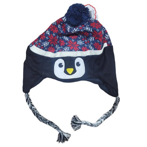 Kids Cozy Zone Penguin Winter Holiday Hat Black/White