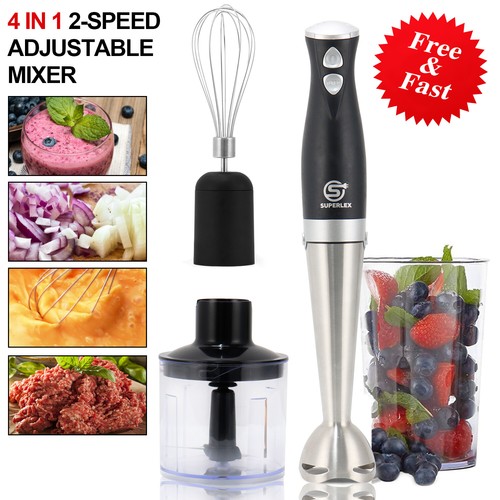 SUPERLEX Electric Hand Blender Set Lunar Whisk Chopper Bowl Stick Food Processor - Picture 11 of 12